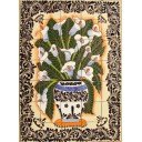 Mexican Talavera High Relief Mural Lilies 4